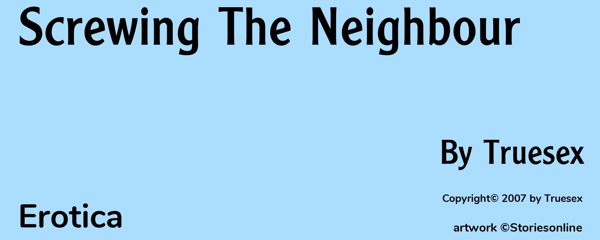 Screwing The Neighbour - Cover