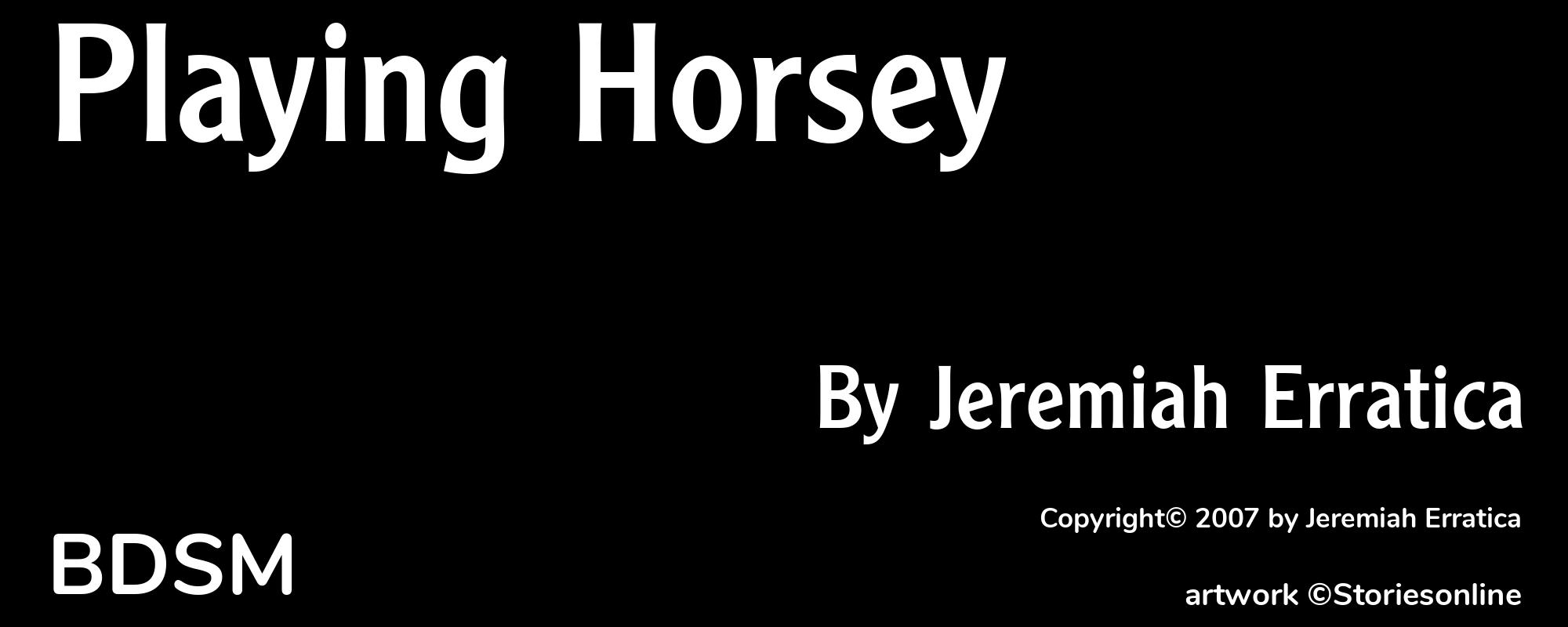 Playing Horsey - Cover