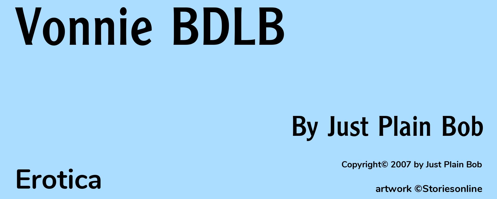 Vonnie BDLB - Cover