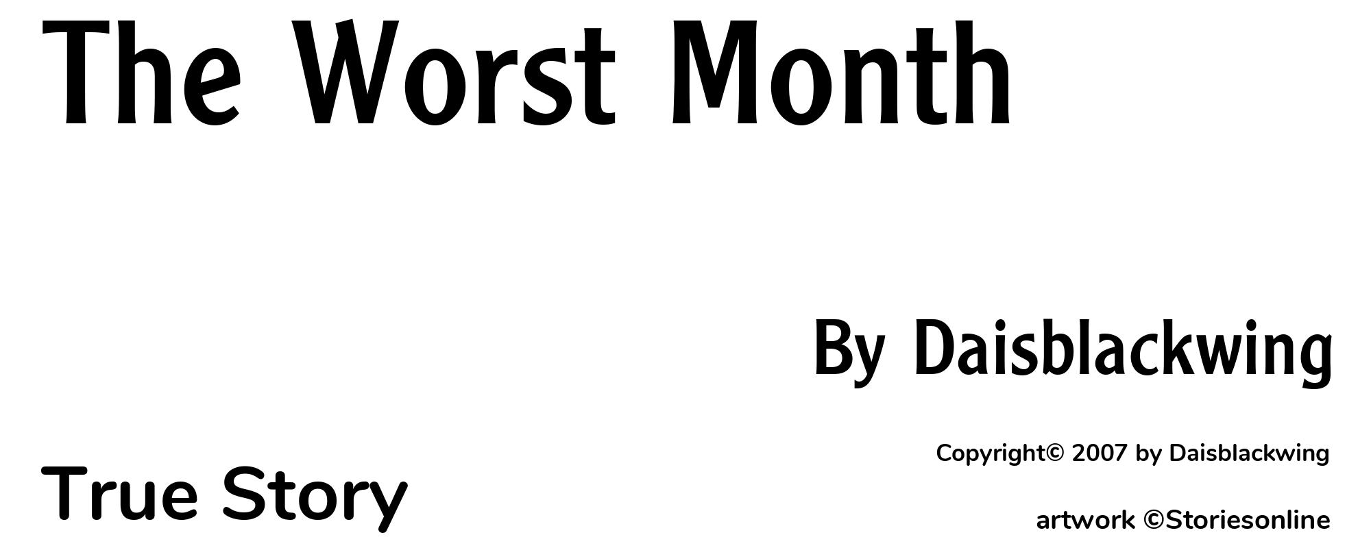 The Worst Month - Cover