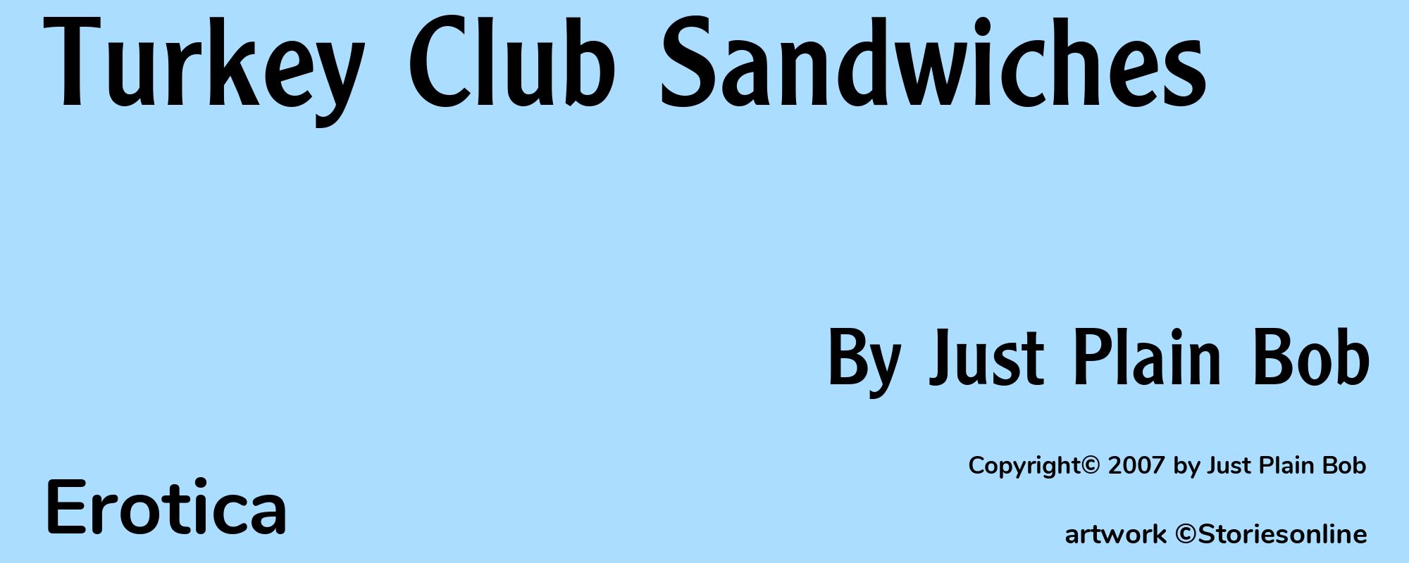 Turkey Club Sandwiches - Cover