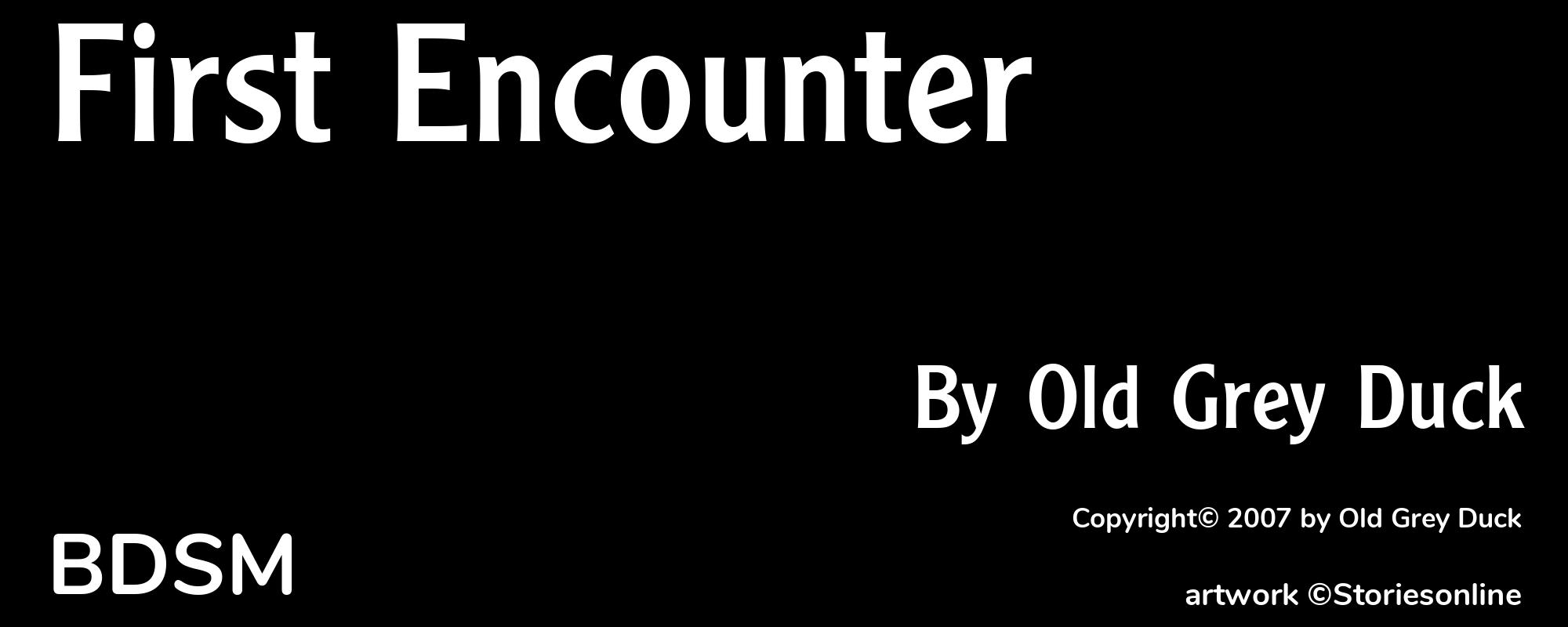 First Encounter - Cover