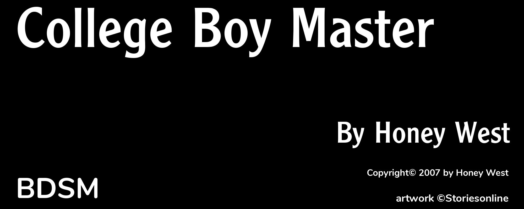 College Boy Master - Cover
