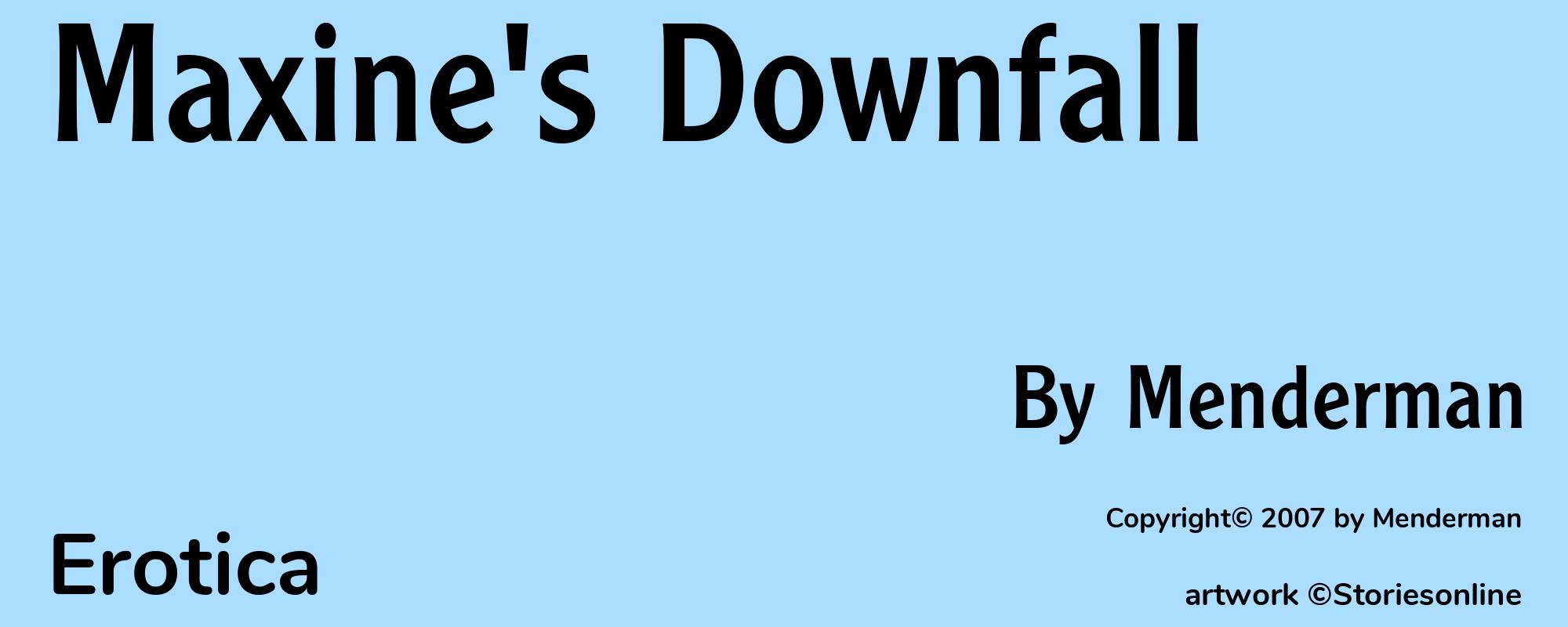 Maxine's Downfall - Cover
