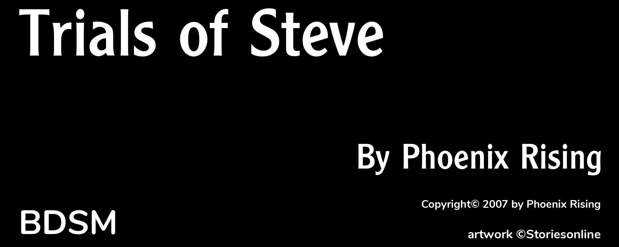 Trials of Steve - Cover
