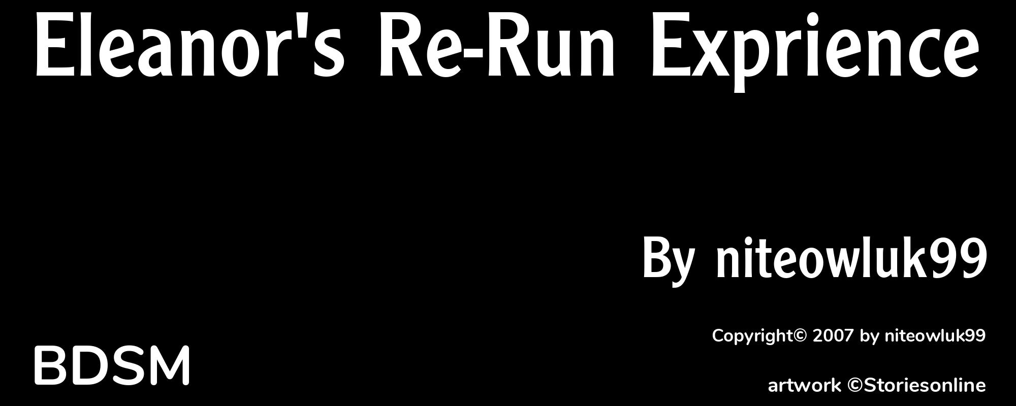 Eleanor's Re-Run Exprience - Cover
