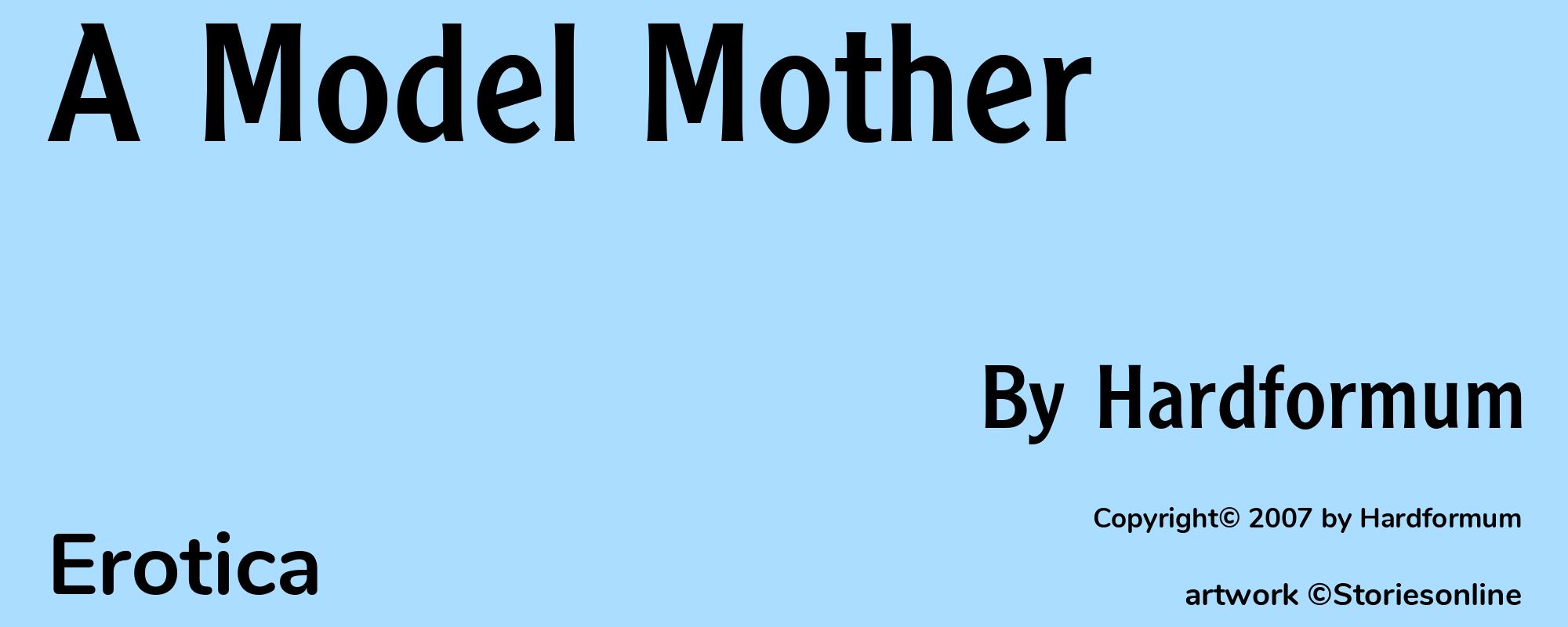 A Model Mother - Cover