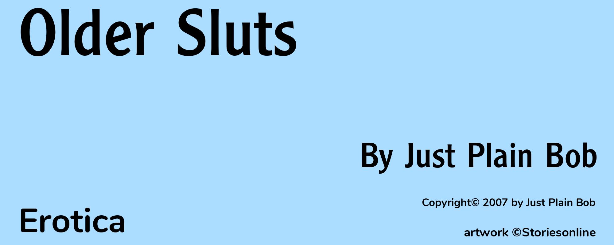 Older Sluts - Cover