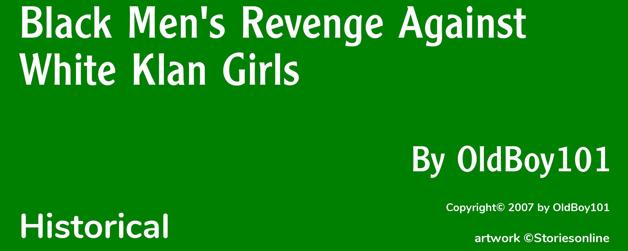 Black Men's Revenge Against White Klan Girls - Cover