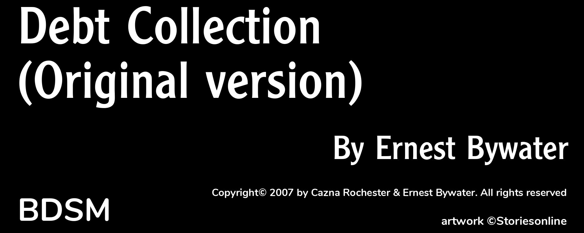 Debt Collection (Original version) - Cover