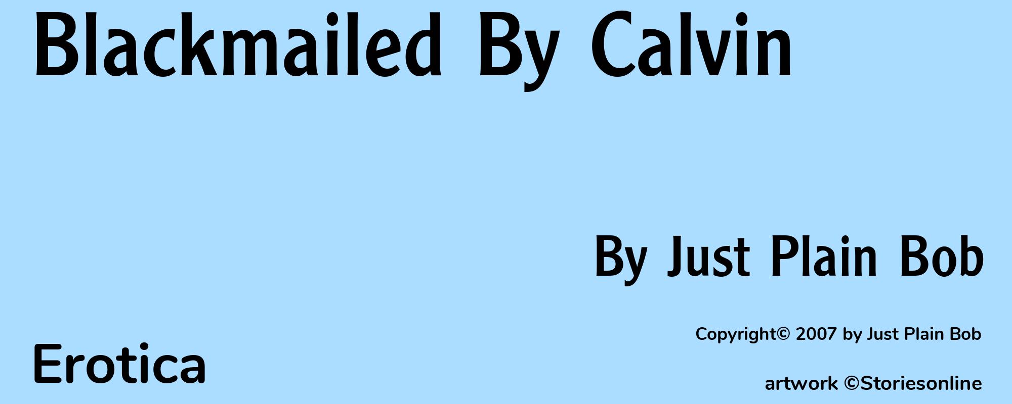 Blackmailed By Calvin - Cover