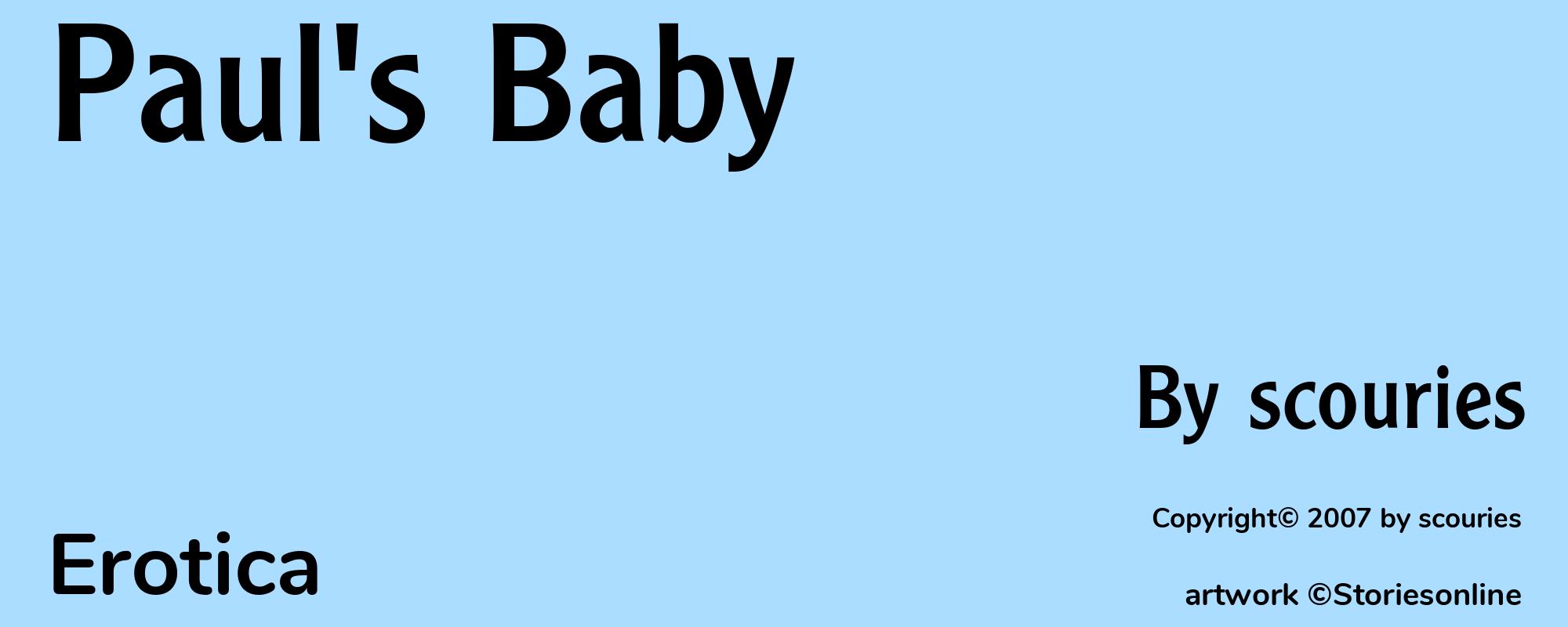 Paul's Baby - Cover