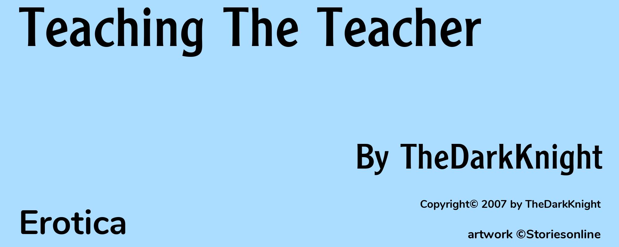 Teaching The Teacher - Cover
