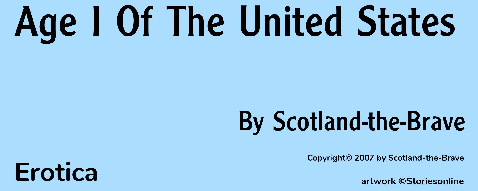Age I Of The United States - Cover