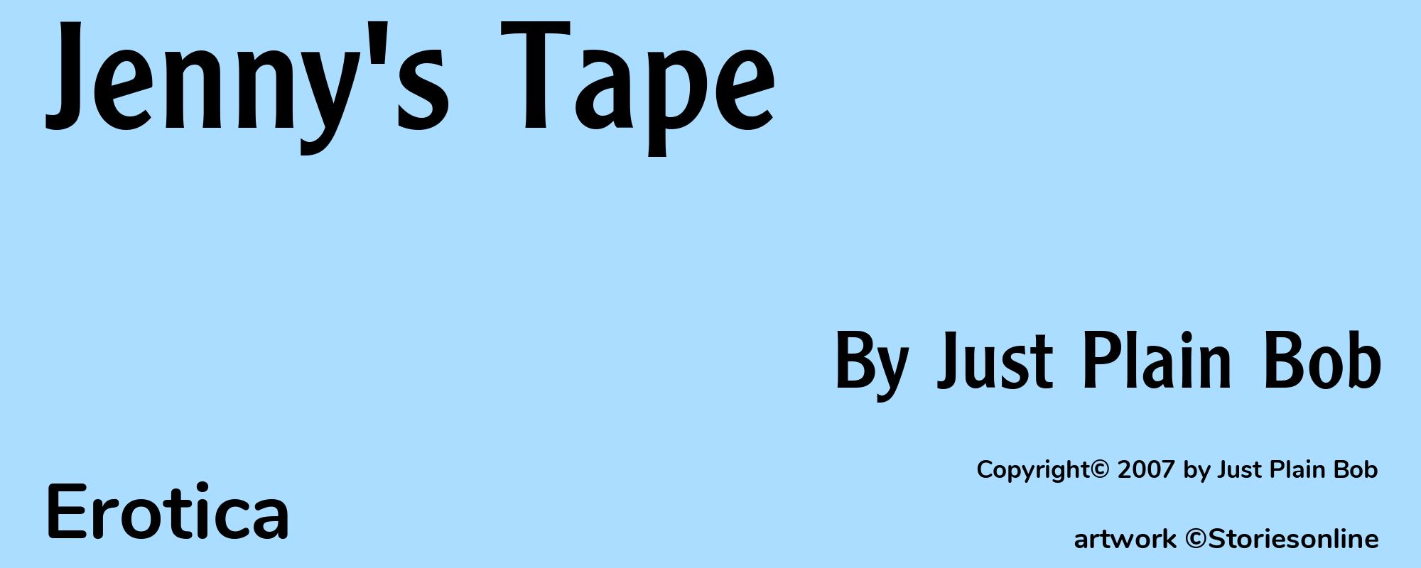 Jenny's Tape - Cover