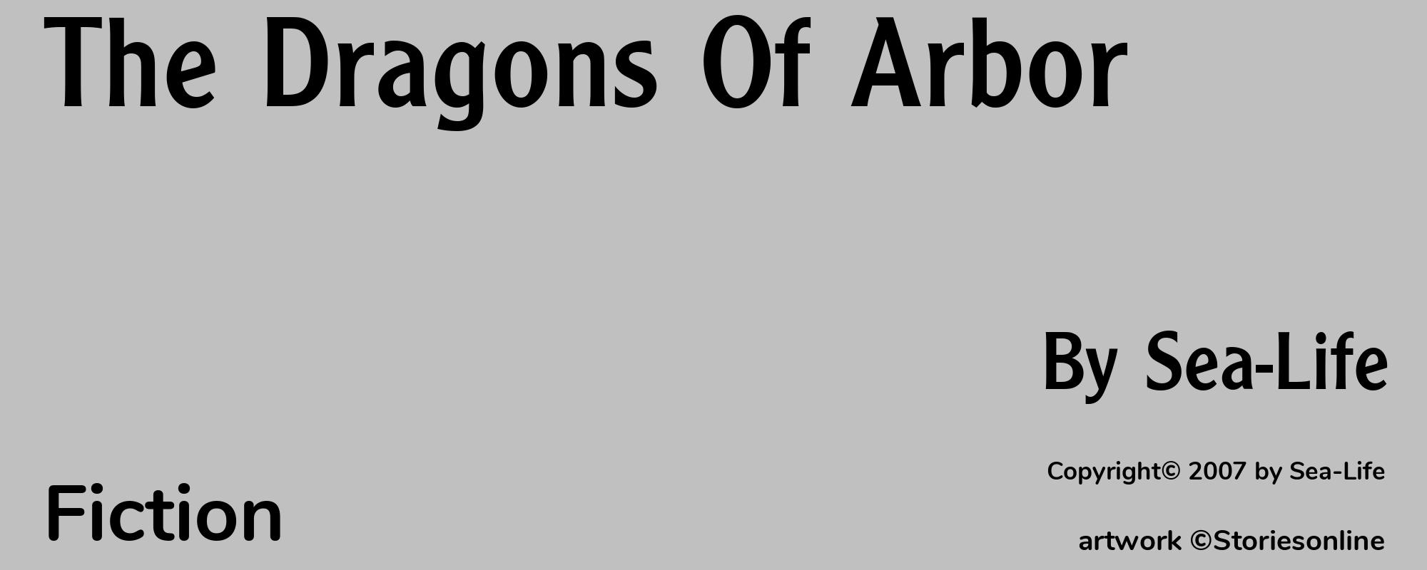 The Dragons Of Arbor - Cover