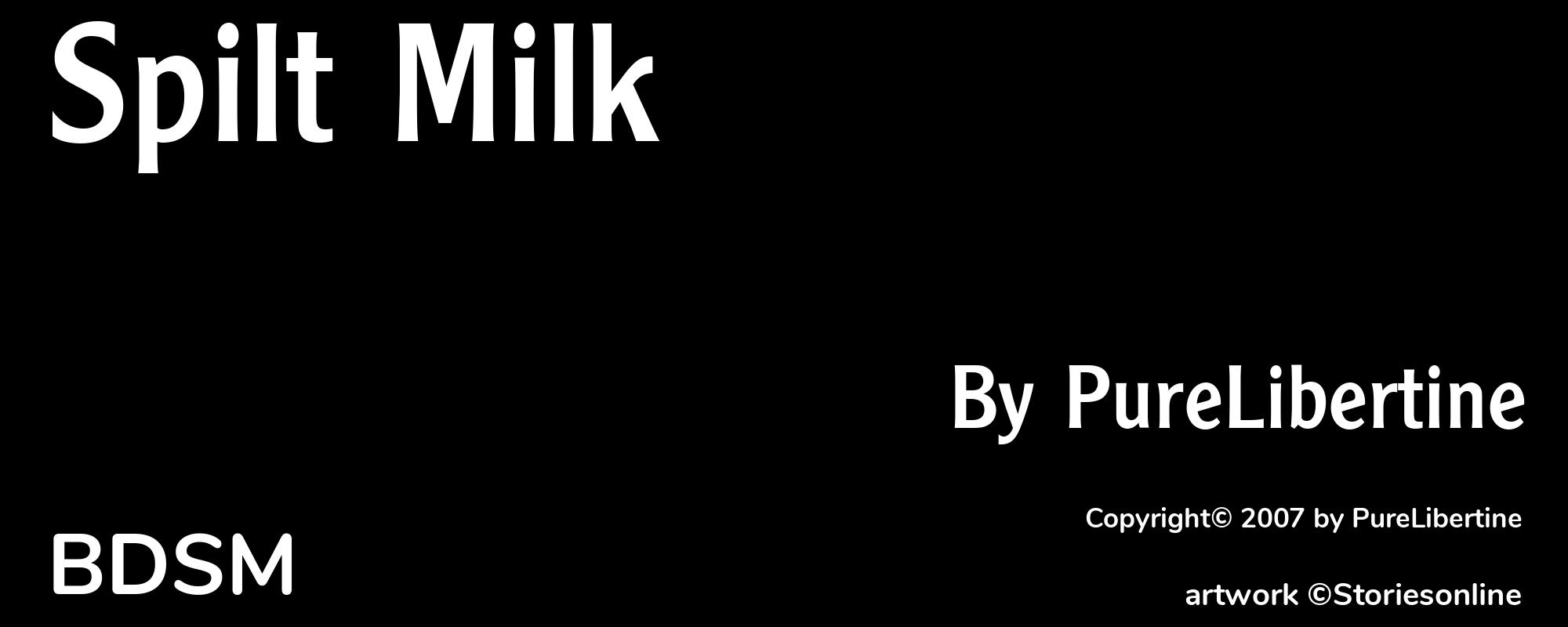 Spilt Milk - Cover