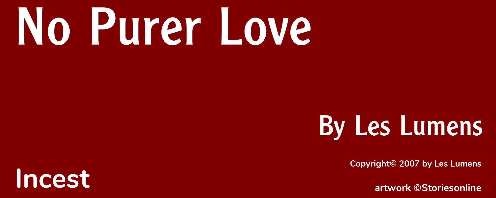 No Purer Love - Cover