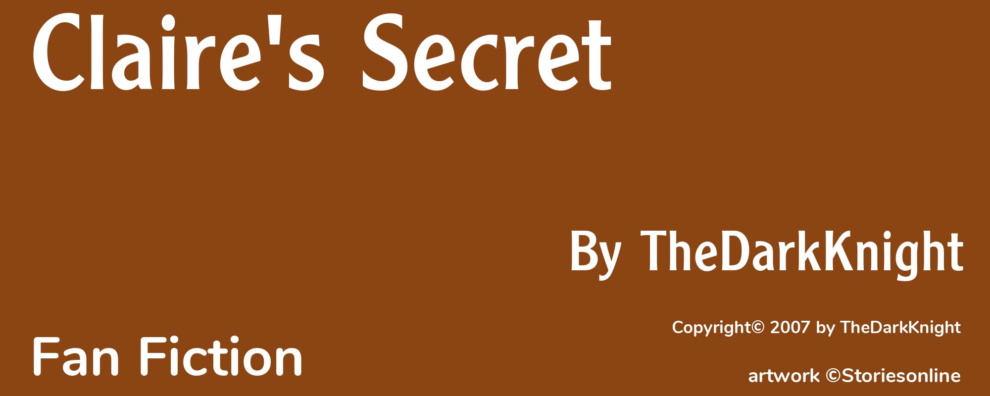 Claire's Secret - Cover