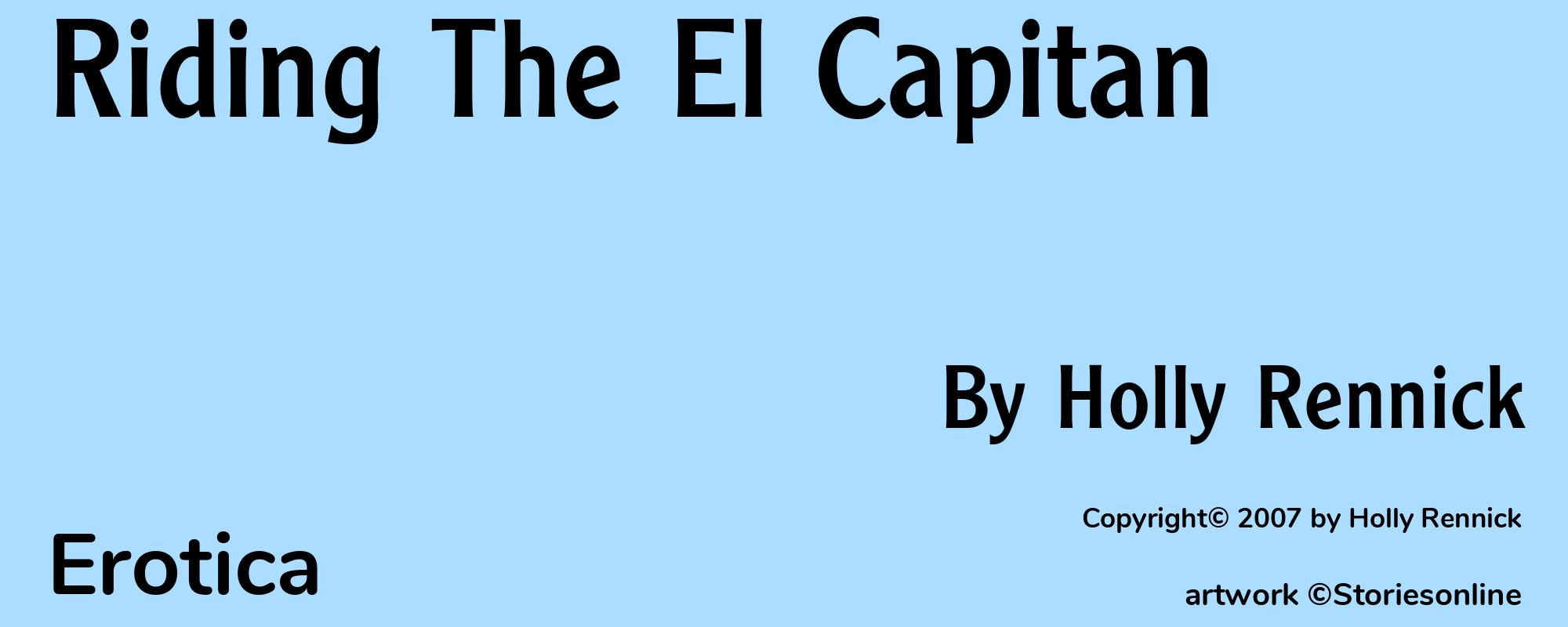 Riding The El Capitan - Cover