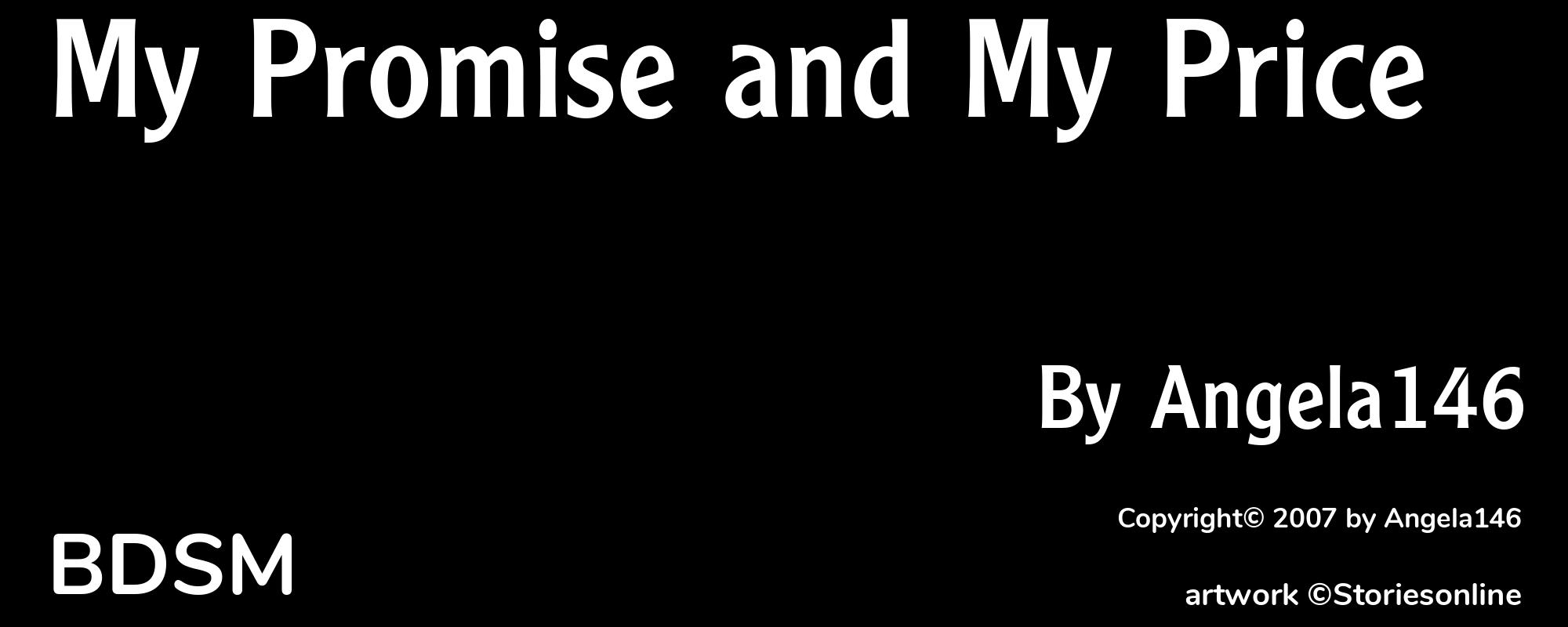 My Promise and My Price - Cover