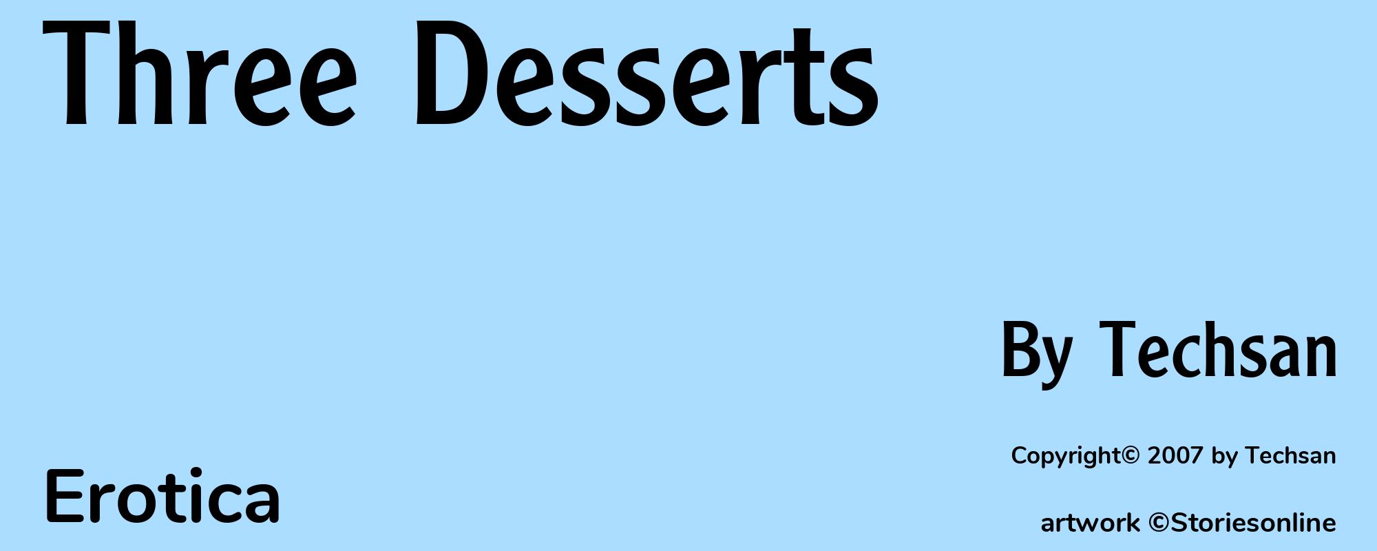 Three Desserts - Cover