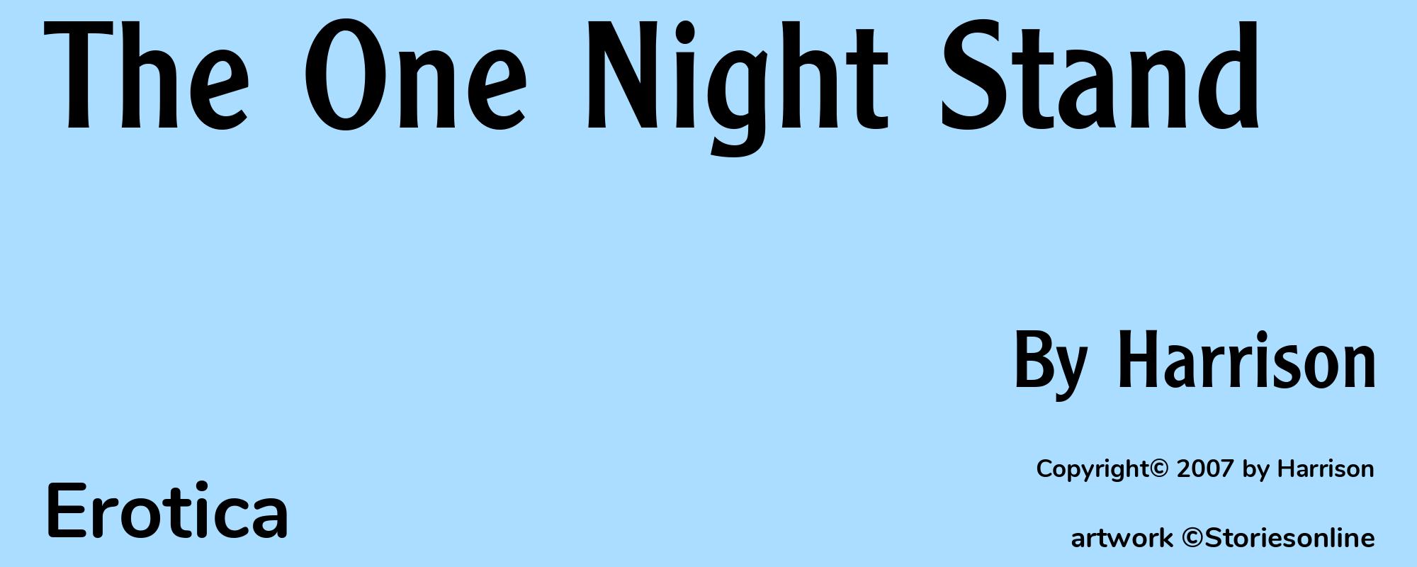 The One Night Stand - Cover
