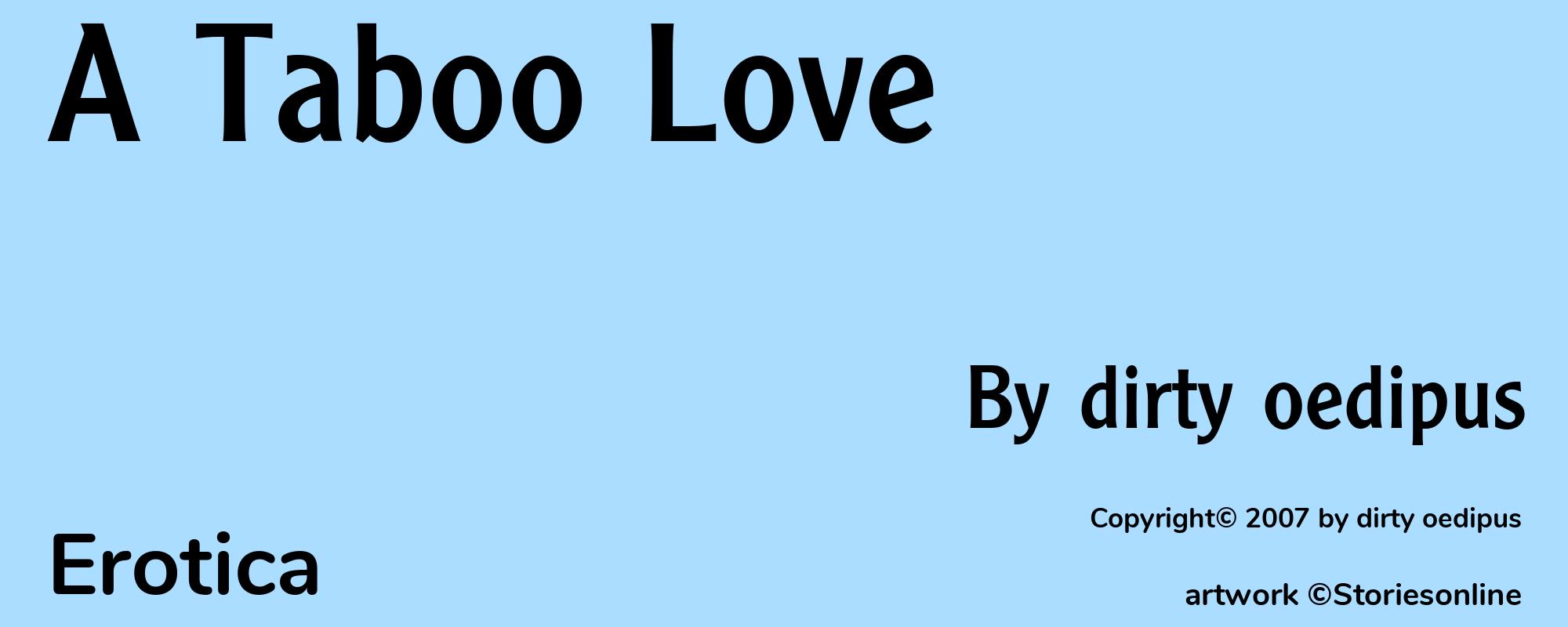 A Taboo Love - Cover