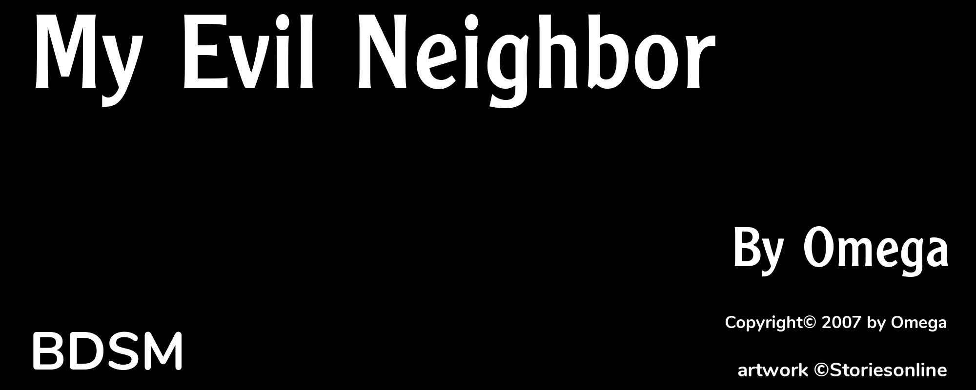 My Evil Neighbor - Cover