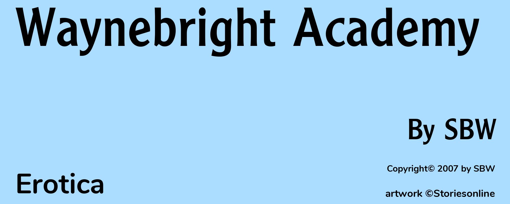 Waynebright Academy - Cover