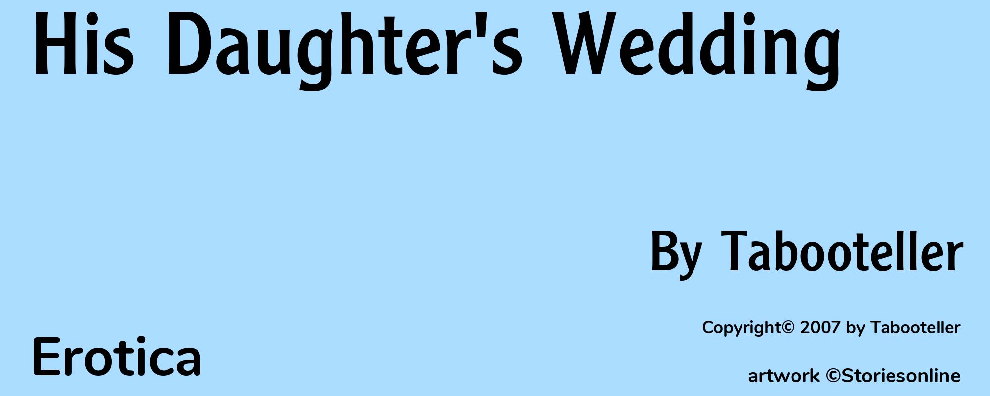 His Daughter's Wedding - Cover
