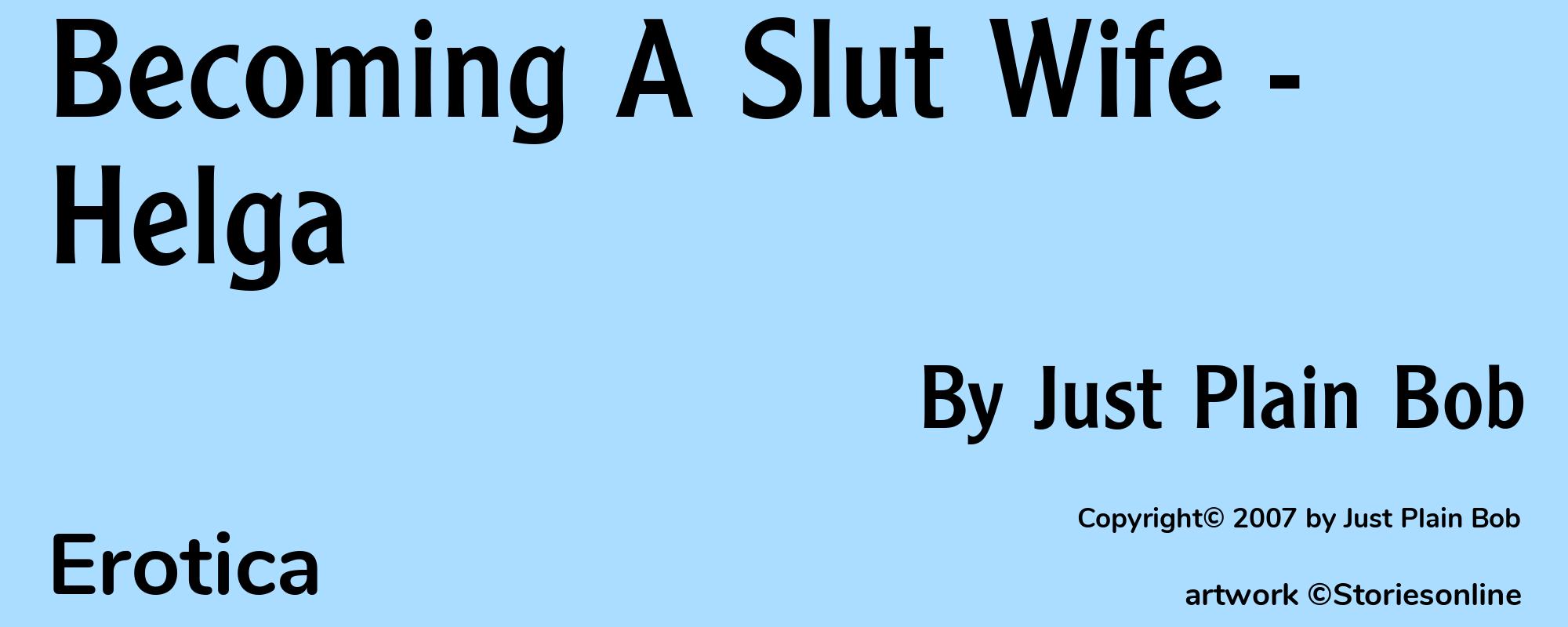 Becoming A Slut Wife - Helga - Cover
