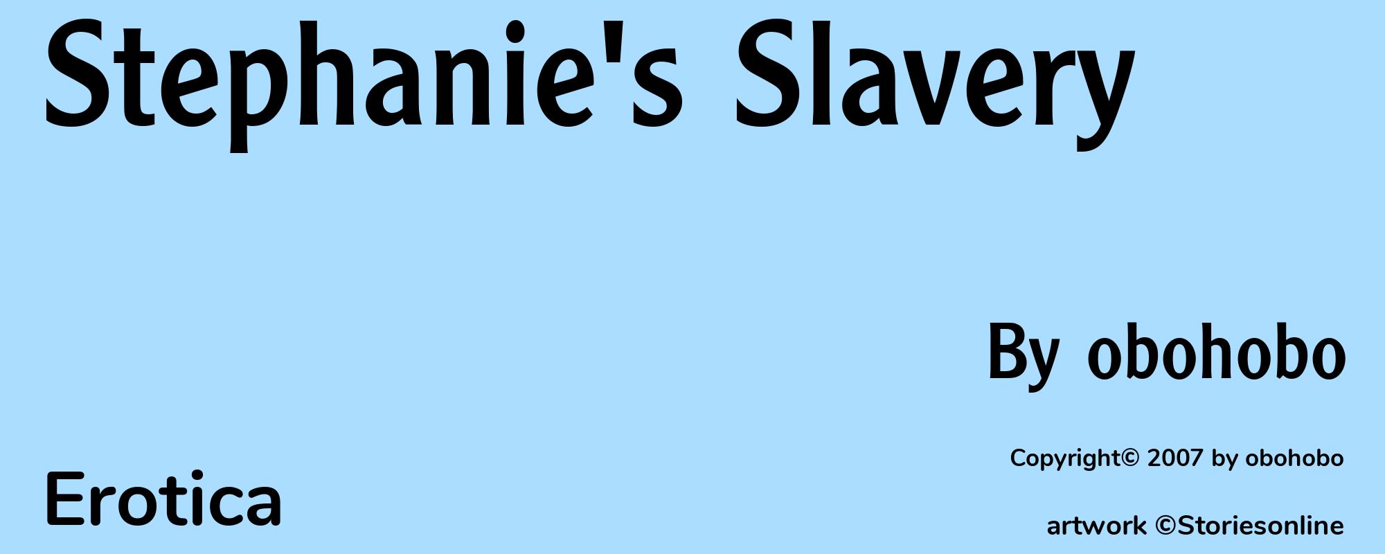 Stephanie's Slavery - Cover