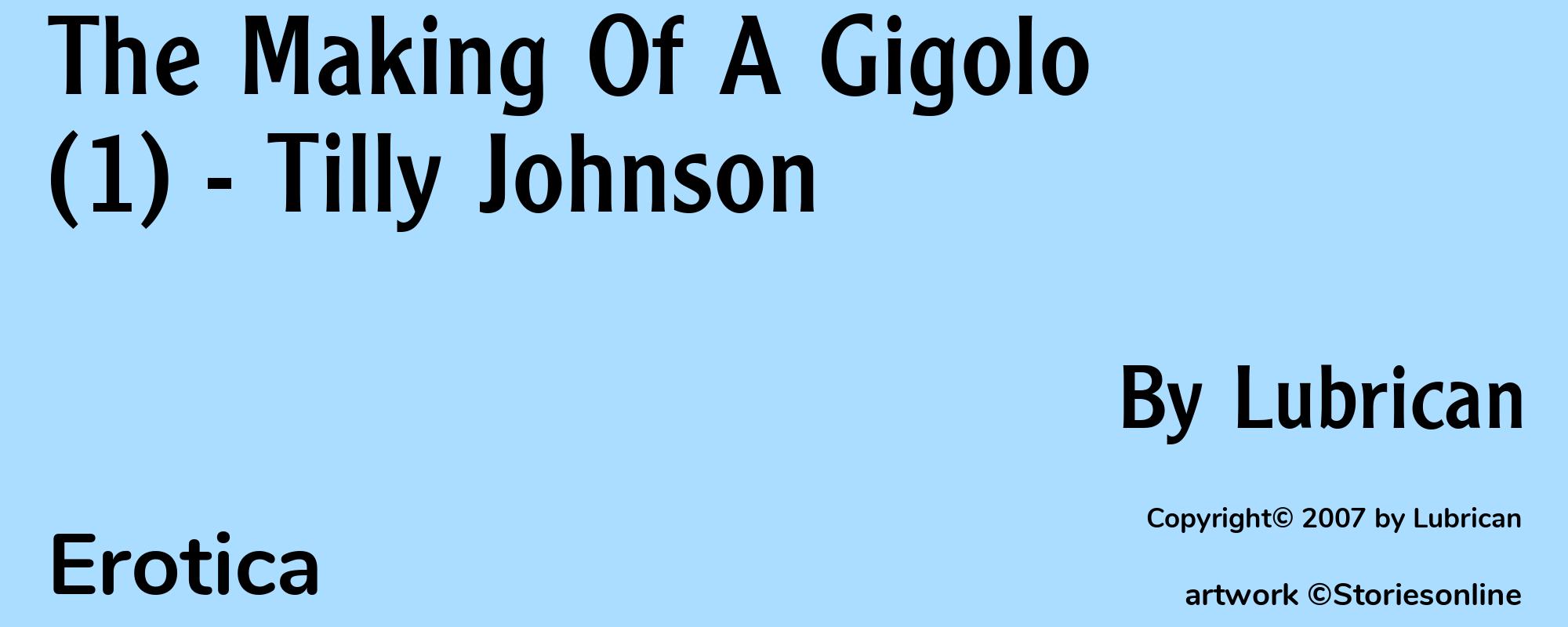 The Making Of A Gigolo (1) - Tilly Johnson - Cover