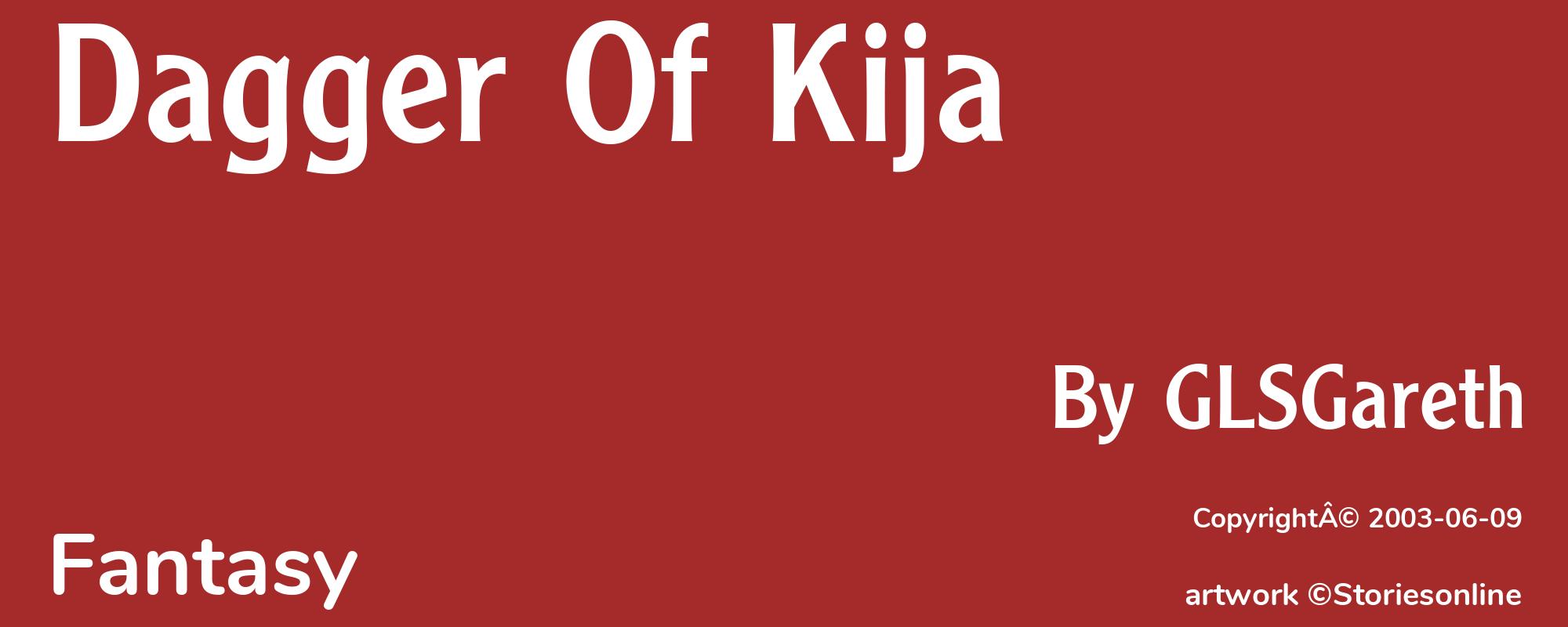 Dagger Of Kija - Cover