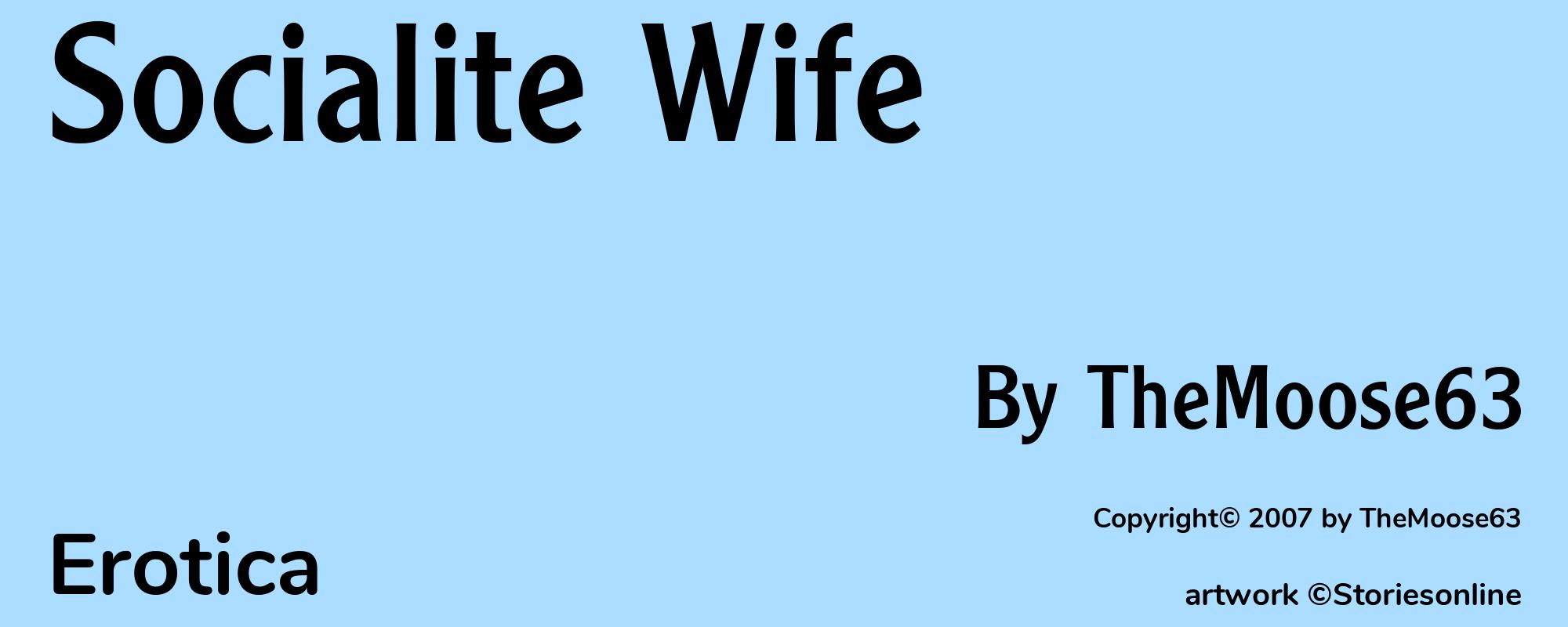 Socialite Wife - Cover
