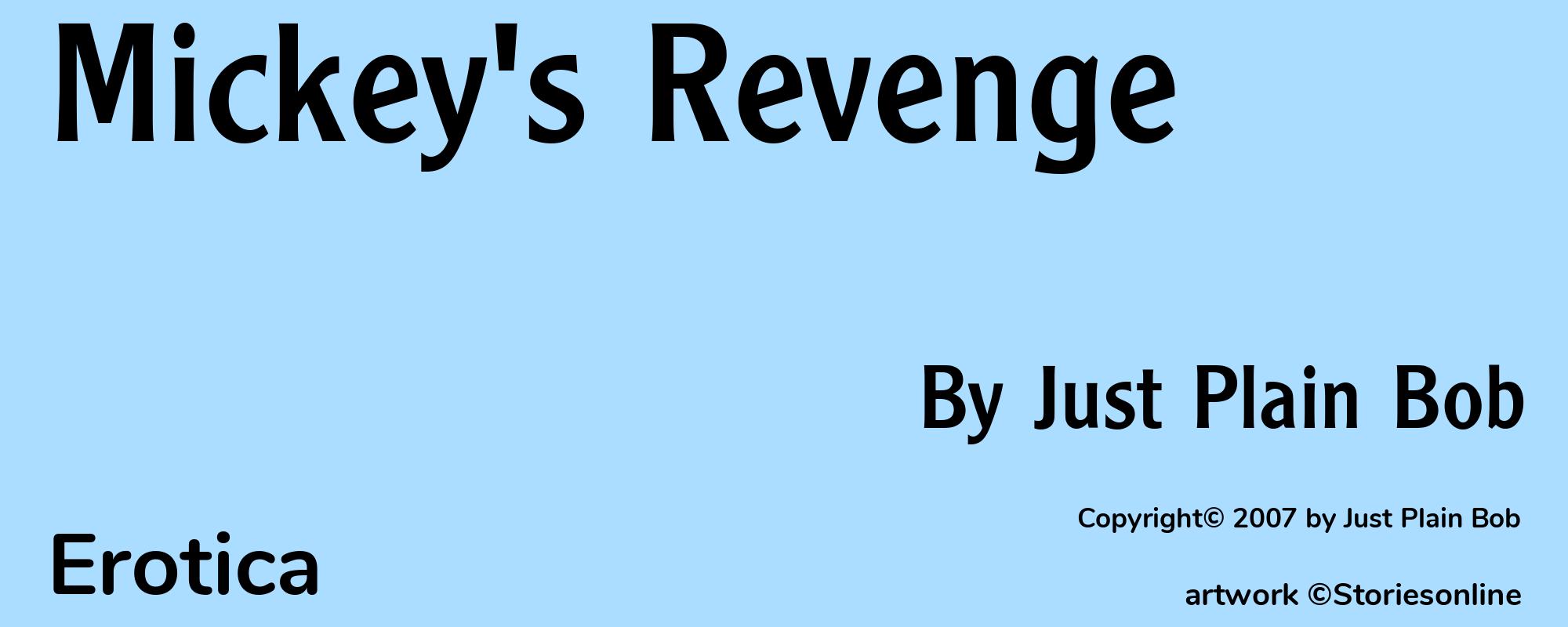Mickey's Revenge - Cover