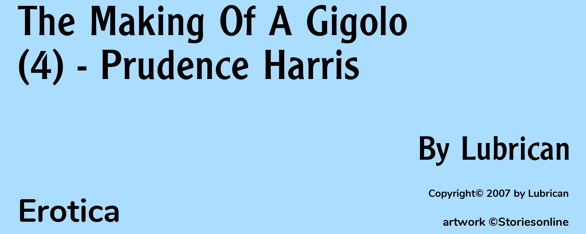 The Making Of A Gigolo (4) - Prudence Harris - Cover