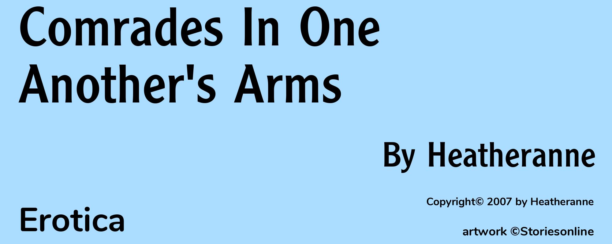 Comrades In One Another's Arms - Cover