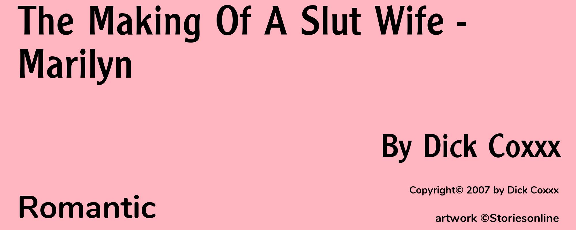 The Making Of A Slut Wife - Marilyn - Cover