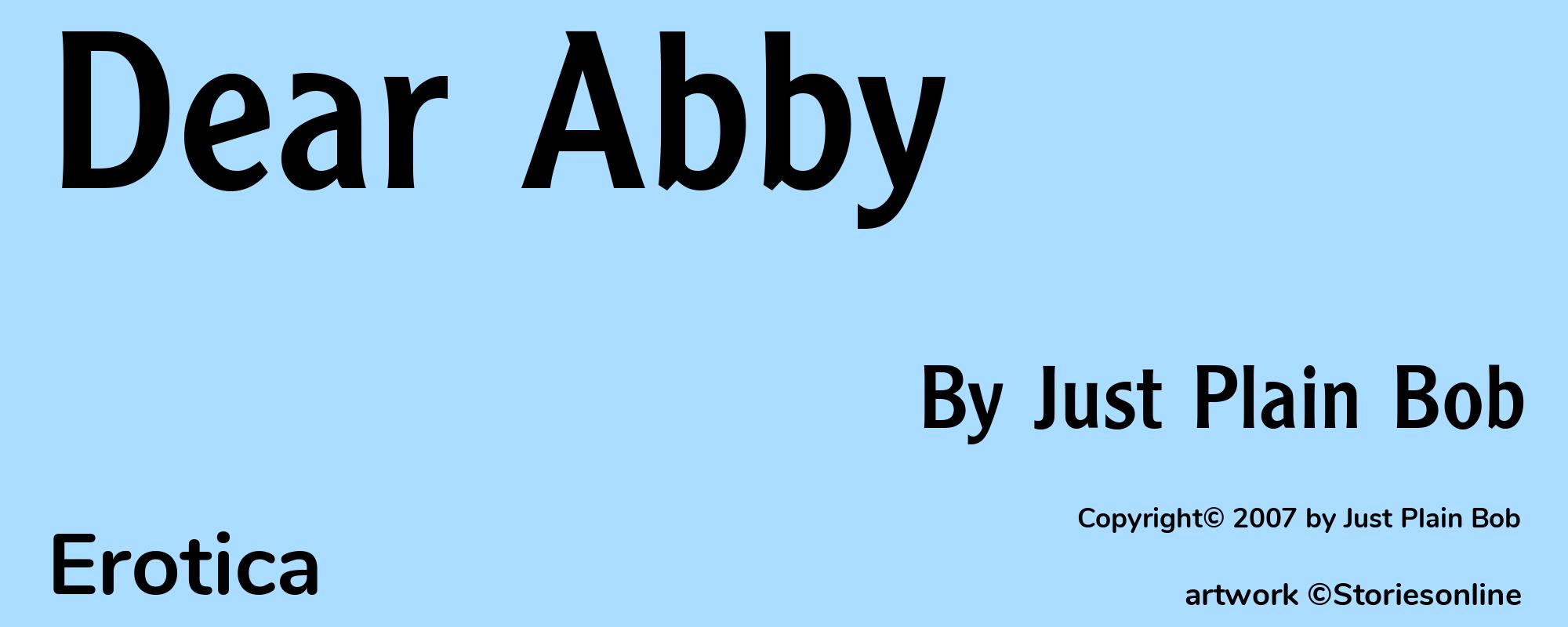 Dear Abby - Cover