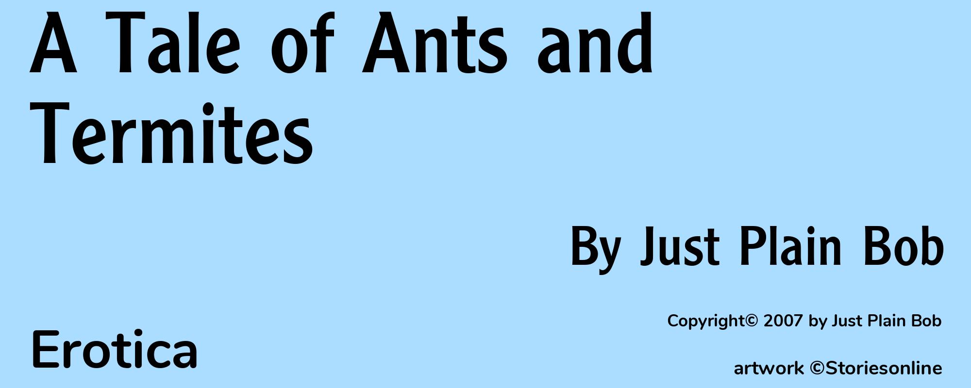 A Tale of Ants and Termites - Cover