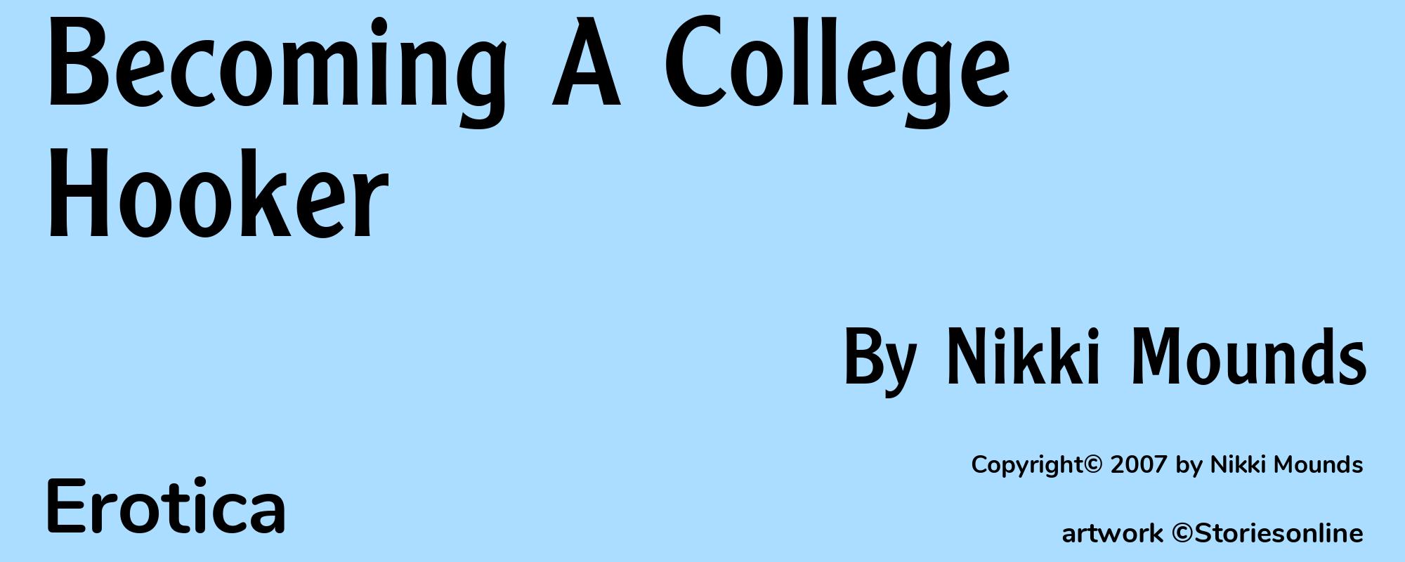 Becoming A College Hooker - Cover