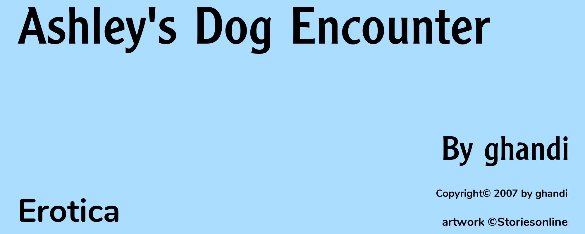 Ashley's Dog Encounter - Cover