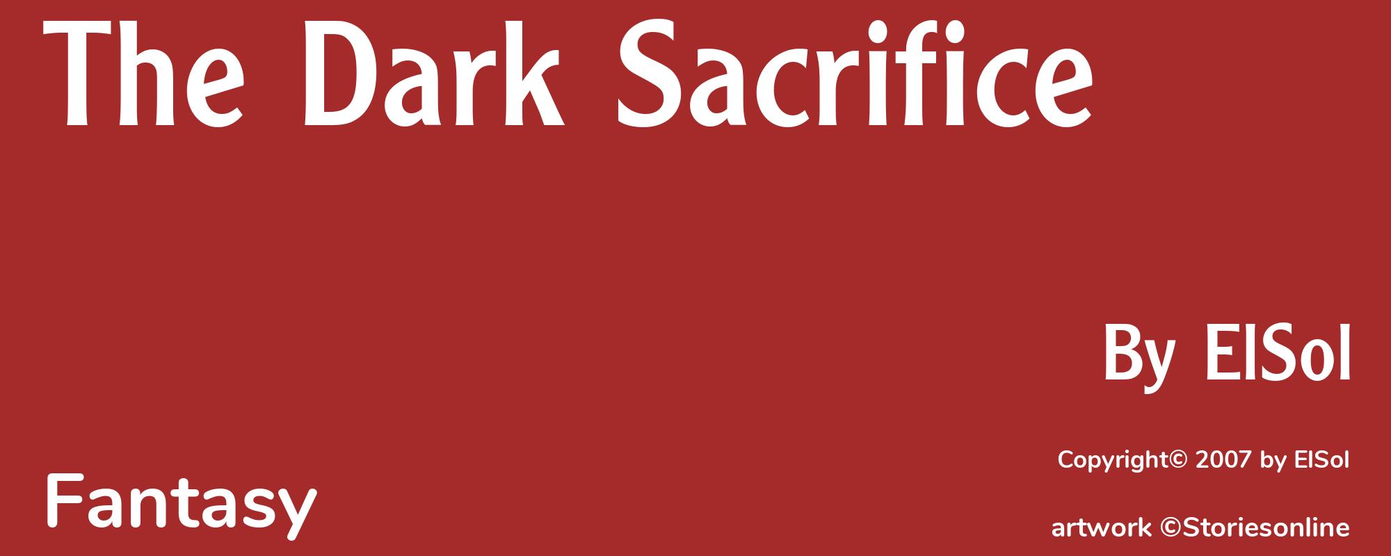 The Dark Sacrifice - Cover