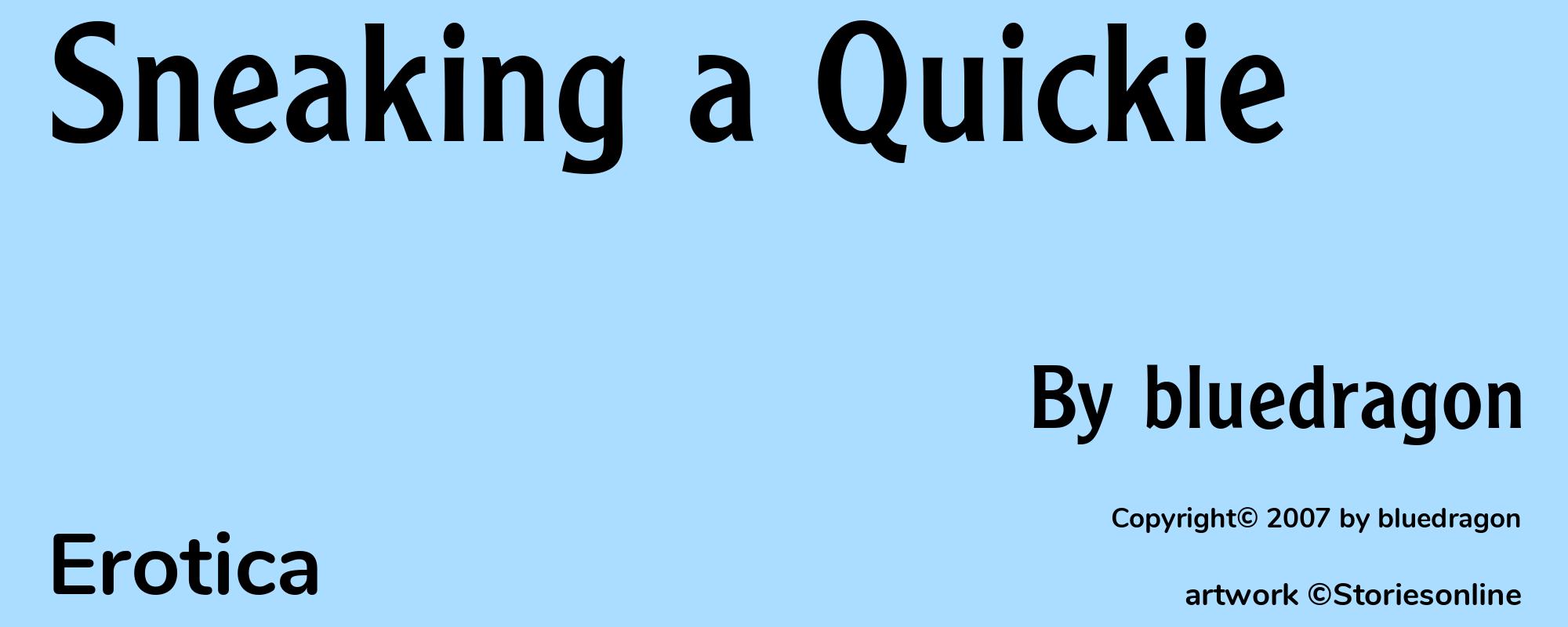 Sneaking a Quickie - Cover