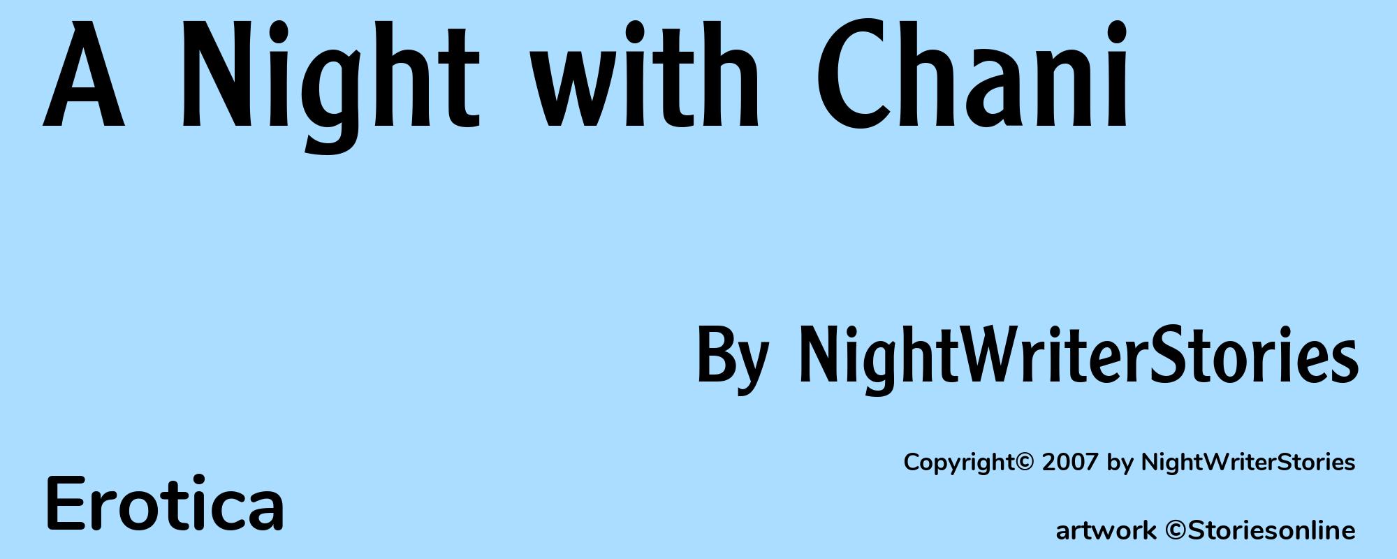 A Night with Chani - Cover