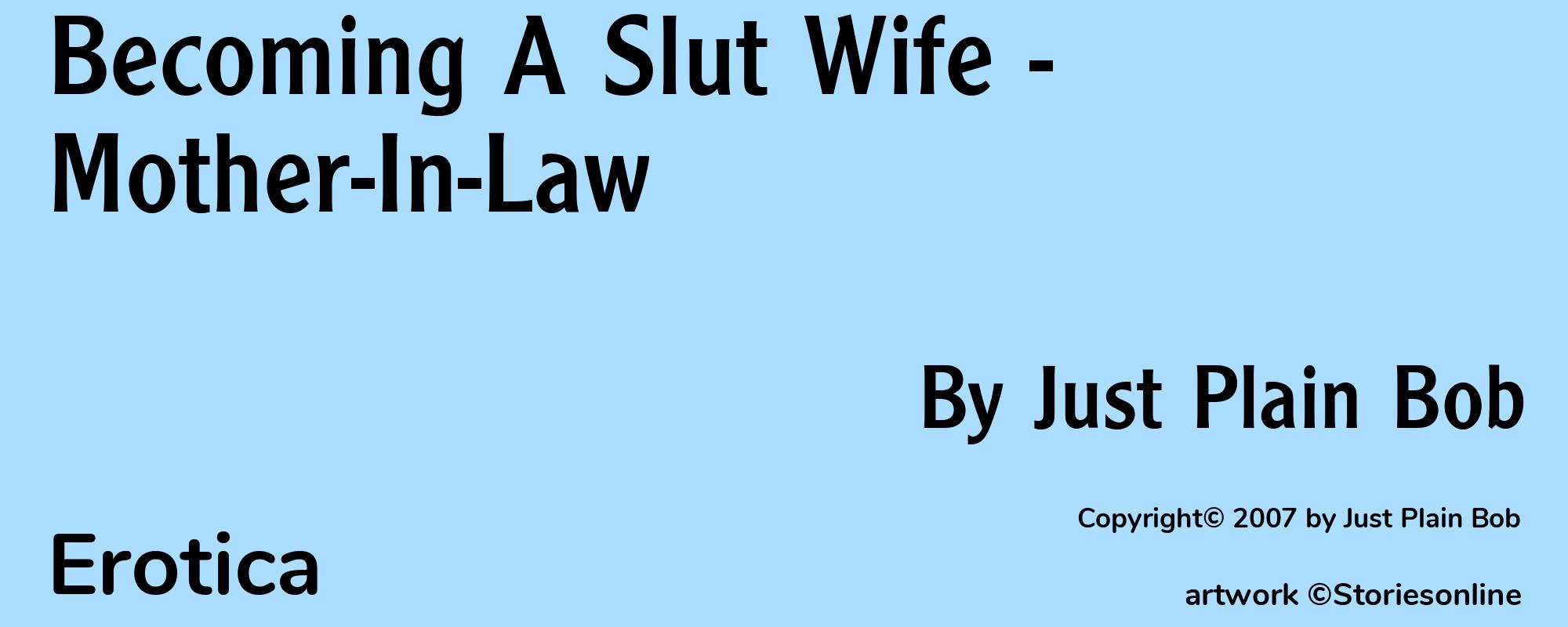 Becoming A Slut Wife - Mother-In-Law - Cover