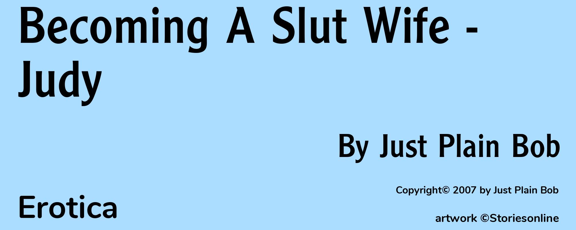 Becoming A Slut Wife - Judy - Cover