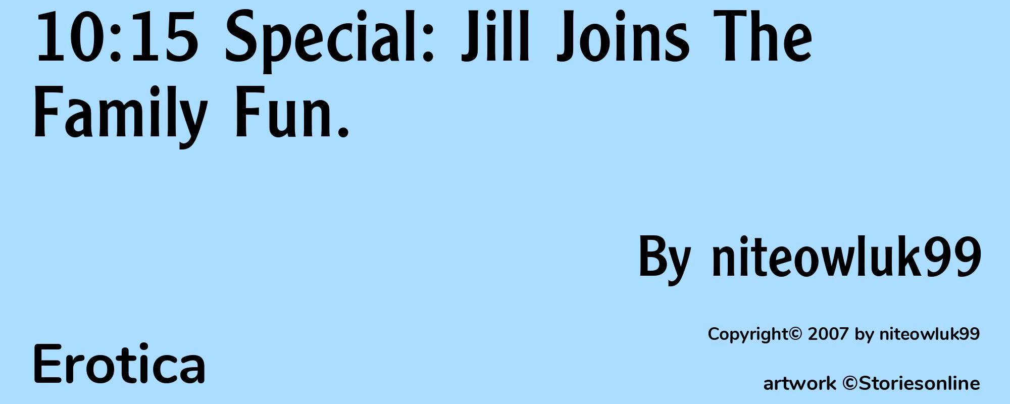 10:15 Special: Jill Joins The Family Fun. - Cover